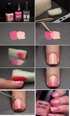 nail art tricks at home sponged ombre nails