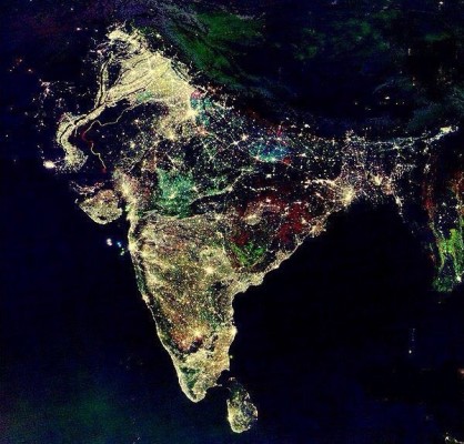 Satelite-image-India-in-Diwali
